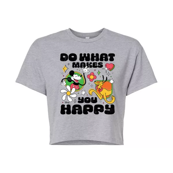Делай то, что делает тебя счастливым Junior's укороченная футболка с принтом Disney, серый
Делай то, что делает тебя счастливым Junior's укороченная футболка с принтом Disney, серый