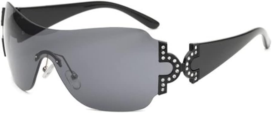 Солнцезащитные очки One Piece UV400 с защитой от ультрафиолета, без оправы, футуристические солнцезащитные очки обтекаемой формы, металлические солнцезащитные очки с бриллиантами PUB, Black Frame Gray Flakes
Солнцезащитные очки One Piece UV400 с защитой от ультрафиолета, без оправы, футуристические солнцезащитные очки обтекаемой формы, металлические солнцезащитные очки с бриллиантами PUB, Black Frame Gray Flakes