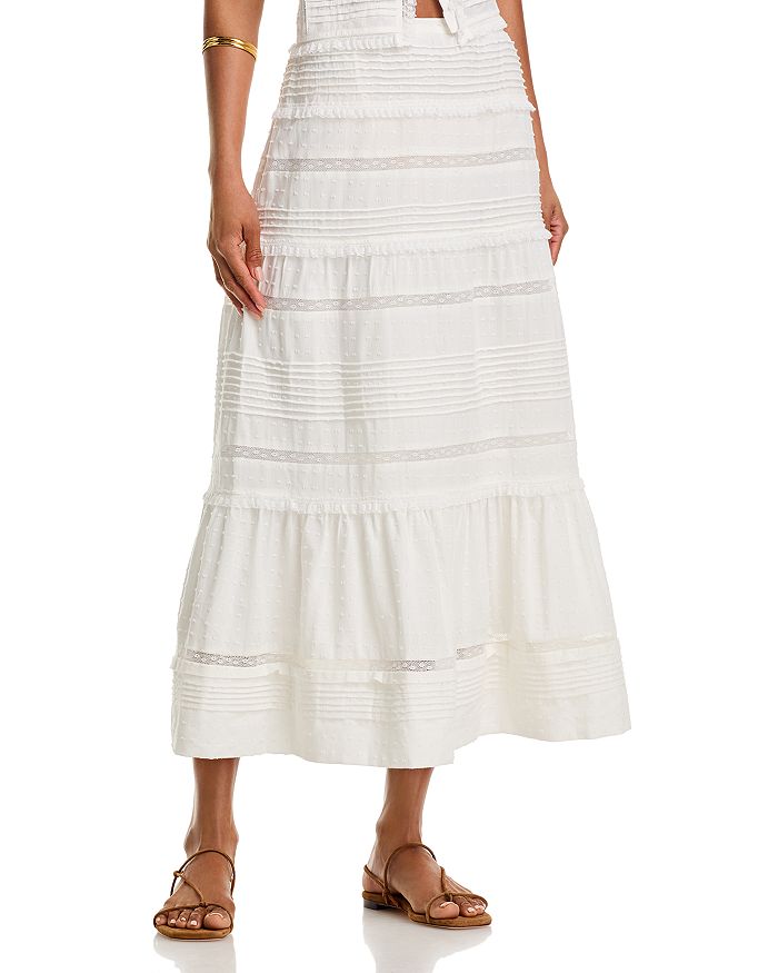 Юбка миди с кружевными вставками и защипами - эксклюзив AQUA, белый
Юбка миди с кружевными вставками и защипами - эксклюзив AQUA, белый