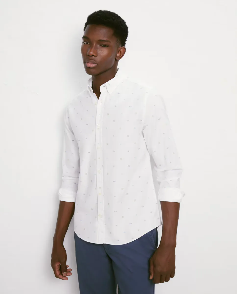 Мужская рубашка с длинными рукавами и этническим принтом оксфорд Easy Wear, белый
Мужская рубашка с длинными рукавами и этническим принтом оксфорд Easy Wear, белый