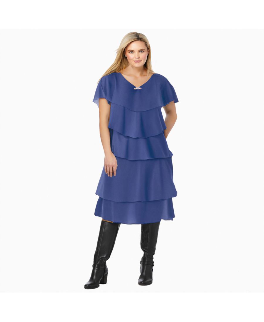 Женское трехъярусное платье Woman Within, Royal
Женское трехъярусное платье Woman Within, Royal