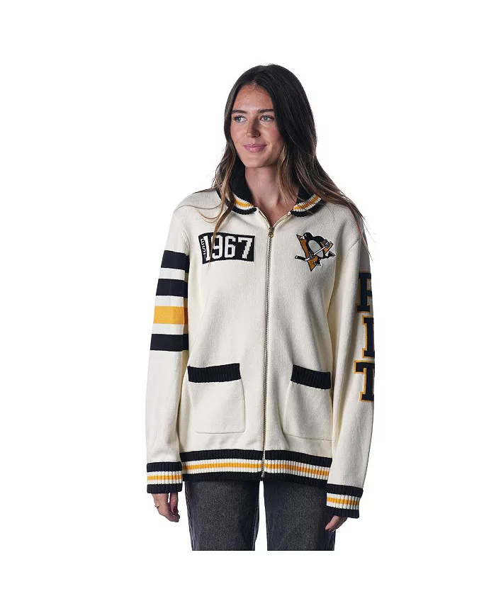 Мужская и женская кремовая толстовка с молнией Pittsburgh Penguins в жаккардовом стиле The Wild Collective
Мужская и женская кремовая толстовка с молнией Pittsburgh Penguins в жаккардовом стиле The Wild Collective
