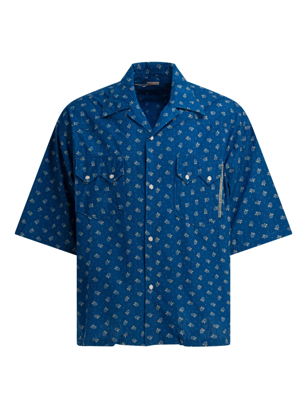 Рубашка с цветочным принтом Kapital, синий
Рубашка с цветочным принтом Kapital, синий