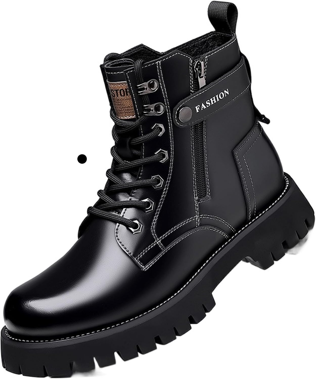 Ботинки-чукка для мужчин, на шнуровке, на массивной платформе, высокие, с боковой молнией, в стиле милитари, с пряжкой, удобный круглый носок, нескользящая рифленая подошва, повседневные, деловые, рабочие, уличные ботильоны Oxngeos, черный
Ботинки-чукка для мужчин, на шнуровке, на массивной платформе, высокие, с боковой молнией, в стиле милитари, с пряжкой, удобный круглый носок, нескользящая рифленая подошва, повседневные, деловые, рабочие, уличные ботильоны Oxngeos, черный