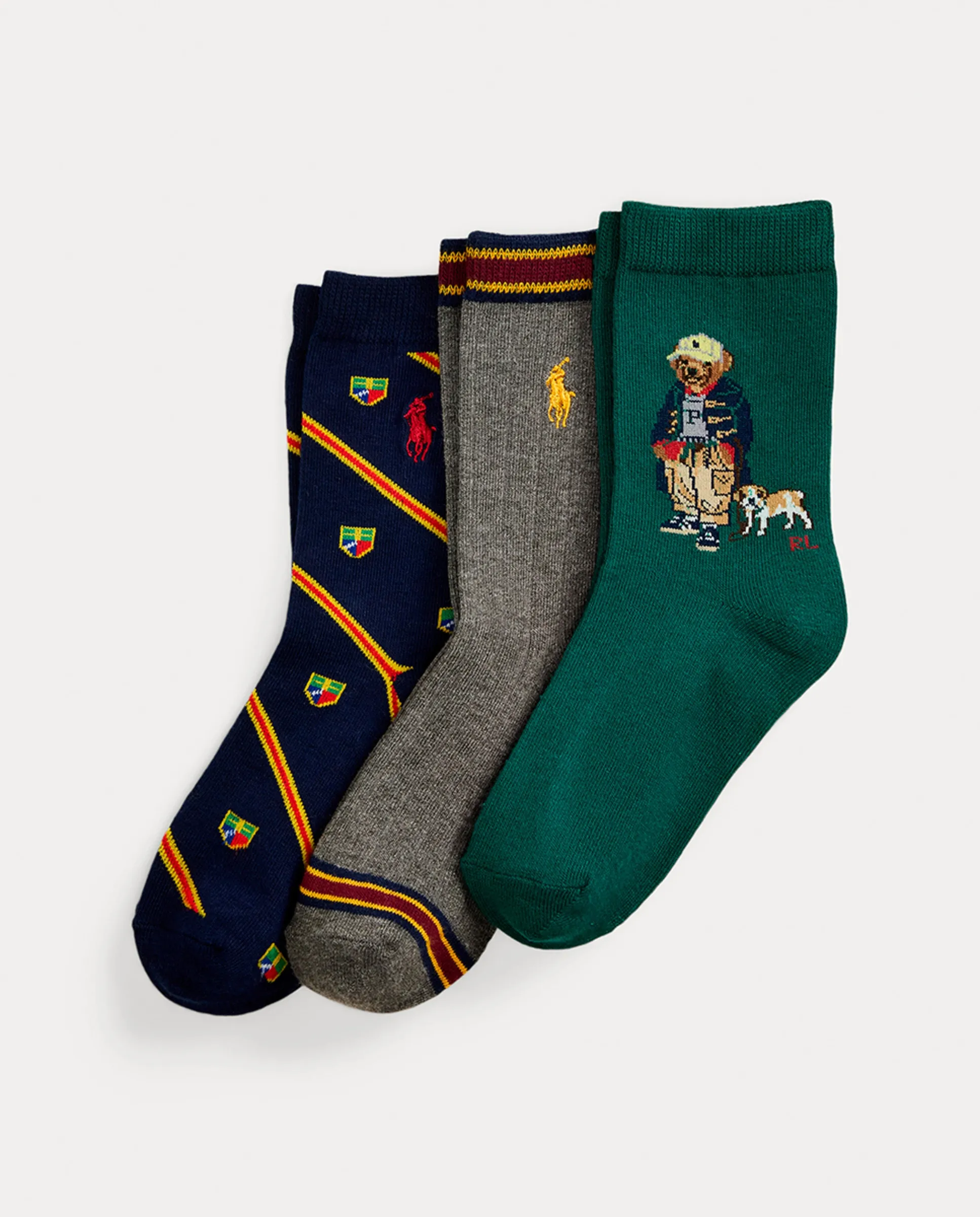 Набор из 3 длинных унисекс носков с медведем Поло Polo Ralph Lauren, мультиколор
Набор из 3 длинных унисекс носков с медведем Поло Polo Ralph Lauren, мультиколор