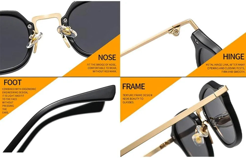 MUTYNE Модные маленькие солнцезащитные очки для мужчин и женщин в стиле ретро-панк, винтажные, модные, для вождения, с защитой от УФ-излучения UV400, White Lightgrey
MUTYNE Модные маленькие солнцезащитные очки для мужчин и женщин в стиле ретро-панк, винтажные, модные, для вождения, с защитой от УФ-излучения UV400, White Lightgrey