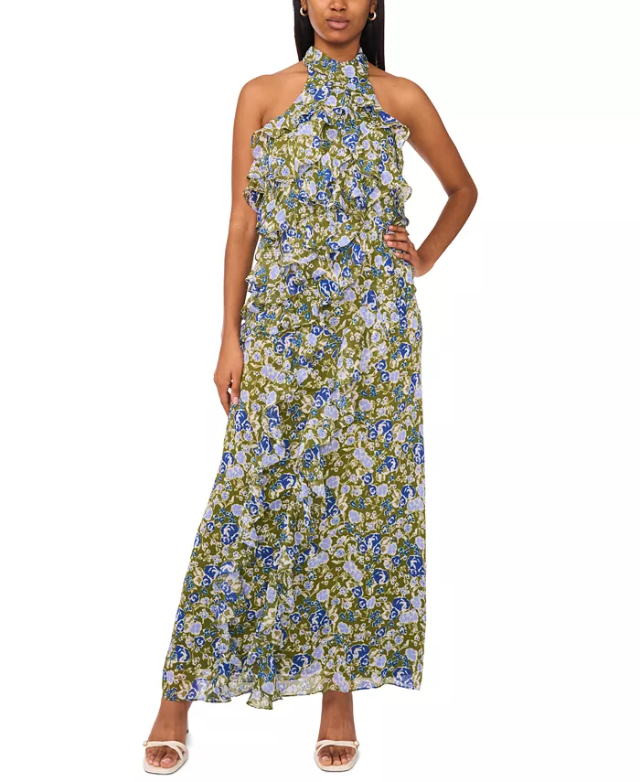 Женское шифоновое платье макси без рукавов с халтер-нек CeCe, синий
Женское шифоновое платье макси без рукавов с халтер-нек CeCe, синий