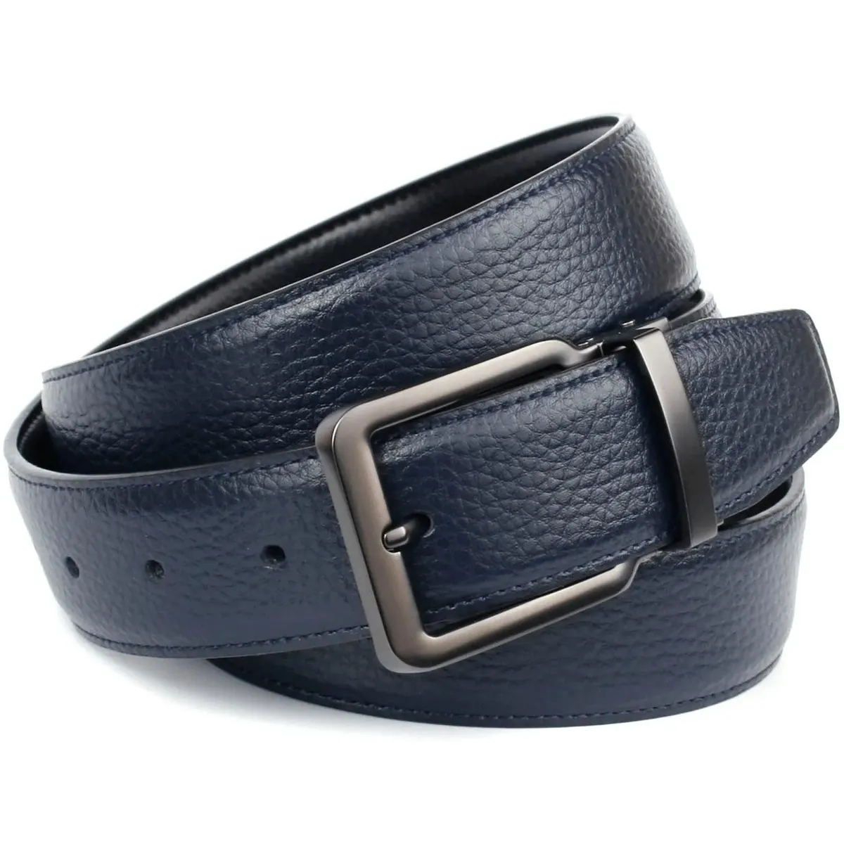 Кожаный ремень Anthoni Crown, двусторонний ремень темно-синего и черного цвета, пряжка матового антрацита, черный
Кожаный ремень Anthoni Crown, двусторонний ремень темно-синего и черного цвета, пряжка матового антрацита, черный