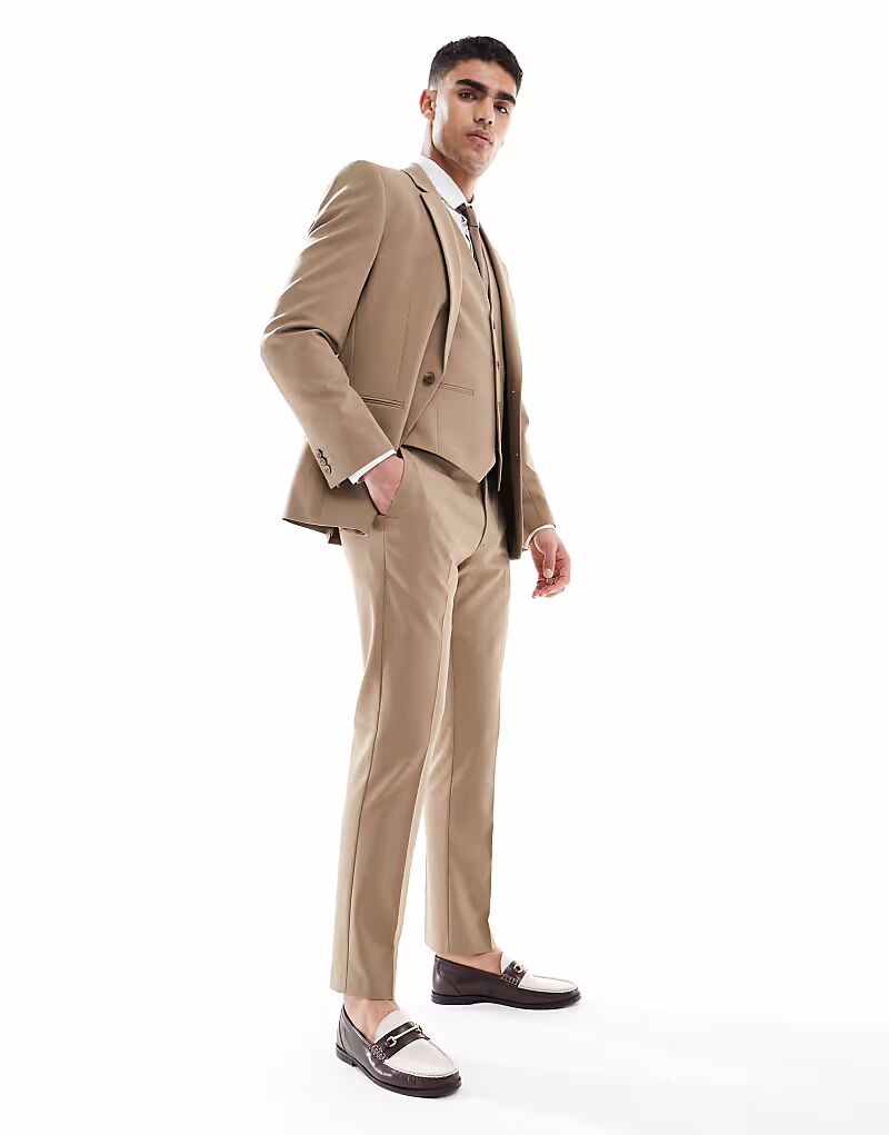 Узкие брюки цвета темного камня Asos Design
Узкие брюки цвета темного камня Asos Design