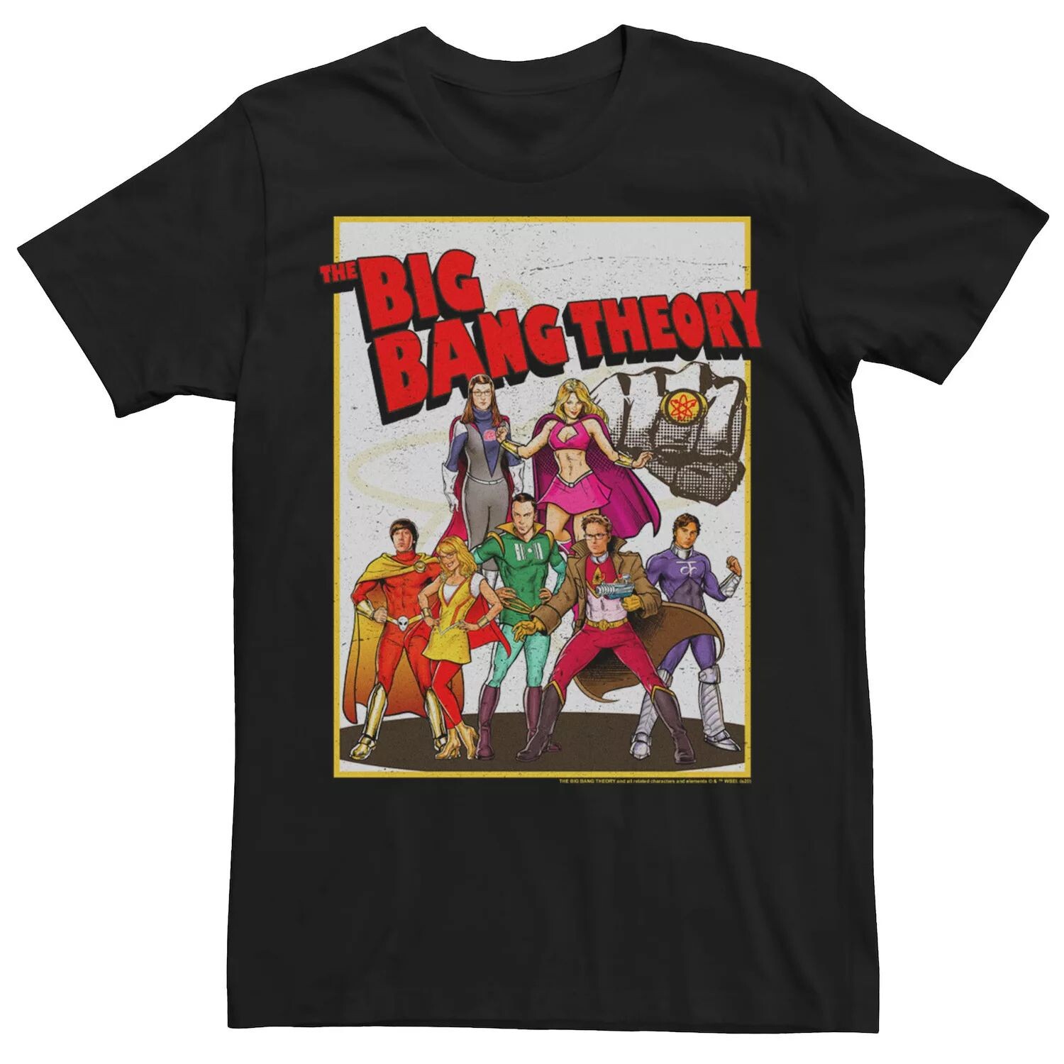 Мужская футболка в стиле комиксов «Теория большого взрыва» в стиле супергероев Licensed Character
Мужская футболка в стиле комиксов «Теория большого взрыва» в стиле супергероев Licensed Character