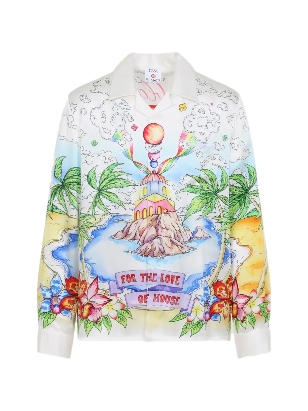 Рубашка с длинными рукавами с принтом Casablanca, белый
Рубашка с длинными рукавами с принтом Casablanca, белый