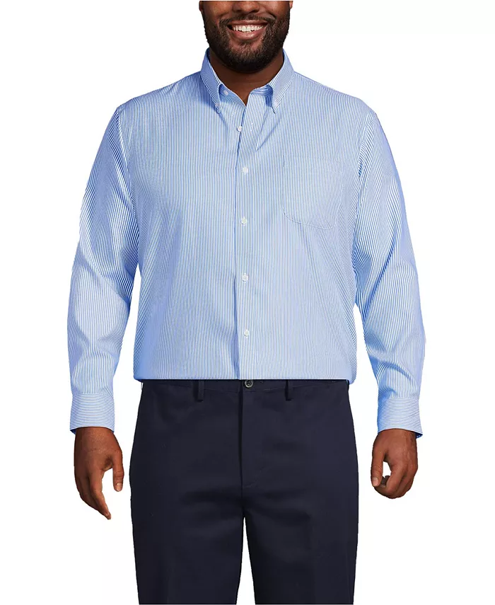 Мужская классическая рубашка с несминаемой ткани Supima Pinpoint, воротник на пуговицах, размеры Big and Tall, Traditional Fit Lands' End, синий
Мужская классическая рубашка с несминаемой ткани Supima Pinpoint, воротник на пуговицах, размеры Big and Tall, Traditional Fit Lands' End, синий