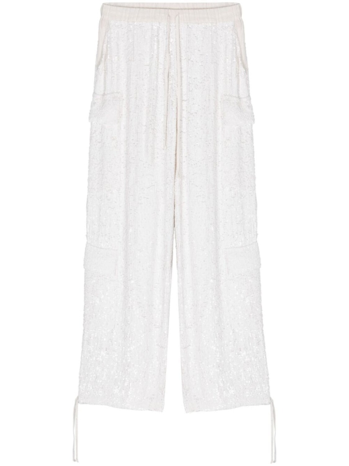 P.A.R.O.S.H. брюки карго с кулиской и пайетками, белый
P.A.R.O.S.H. брюки карго с кулиской и пайетками, белый