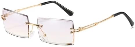 Винтажные модные солнцезащитные очки для женщин, без оправы, прямоугольной формы, с градиентным покрытием, защитой от УФ-излучения UV400, для летних путешествий MTZJH, Golden Light Gray
Винтажные модные солнцезащитные очки для женщин, без оправы, прямоугольной формы, с градиентным покрытием, защитой от УФ-излучения UV400, для летних путешествий MTZJH, Golden Light Gray