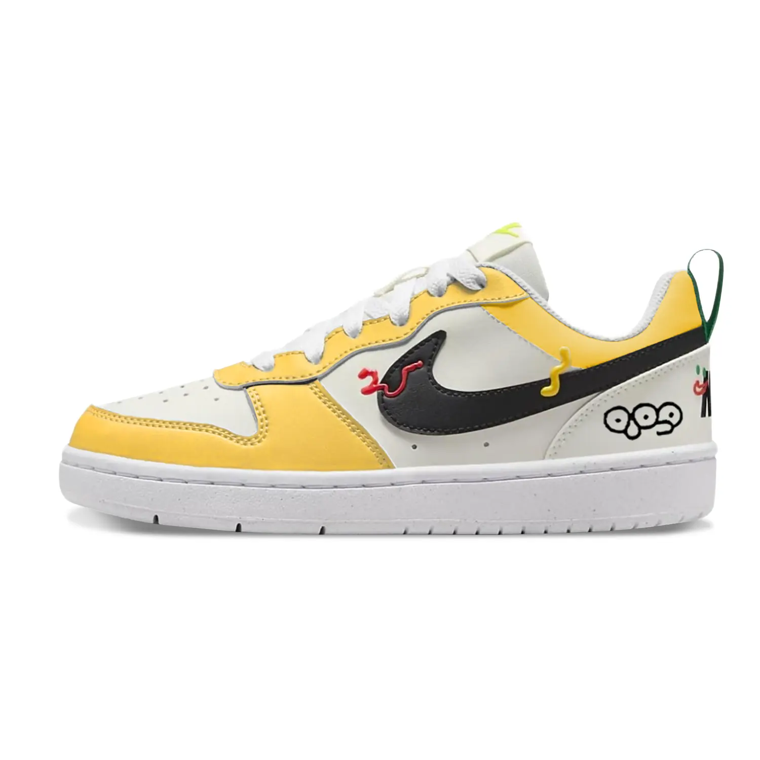 Nike Низкие противоскользящие детские кроссовки для скейтбординга Court Borough, белые, желтые, подростковые
Nike Низкие противоскользящие детские кроссовки для скейтбординга Court Borough, белые, желтые, подростковые