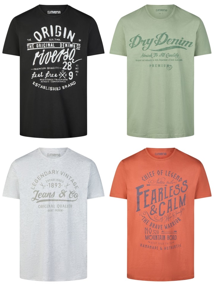 Набор из 4 разноцветных футболок RIVLeon
Набор из 4 разноцветных футболок RIVLeon