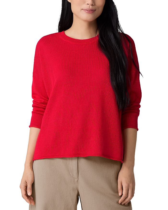 Льняной хлопковый свитер с круглым вырезом Cord Eileen Fisher, красный
Льняной хлопковый свитер с круглым вырезом Cord Eileen Fisher, красный