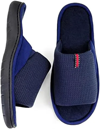 Легкие домашние тапочки WALKFUN для мужчин с открытым носком, мягкие, для ношения в помещении, мужские шлепанцы с памятью формы для спальни и патио, на все сезоны, синий
Легкие домашние тапочки WALKFUN для мужчин с открытым носком, мягкие, для ношения в помещении, мужские шлепанцы с памятью формы для спальни и патио, на все сезоны, синий