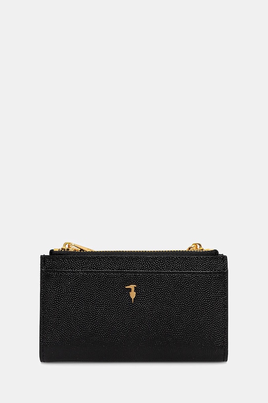 Кожаный кошелек Trussardi, черный 
Кожаный кошелек Trussardi, черный