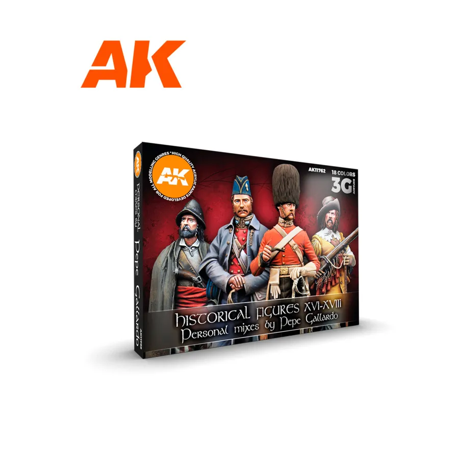 Фирменный набор - Исторические личности S. XVI-XVIII. Автор: Пепе Галлардо., 3rd Gen Acrylic Paint Sets
Фирменный набор - Исторические личности S. XVI-XVIII. Автор: Пепе Галлардо., 3rd Gen Acrylic Paint Sets