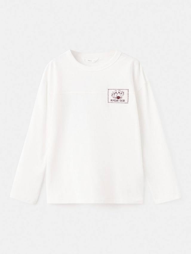 Детская хлопковая футболка с длинным рукавом и принтом боулинг Mango, Natural White
Детская хлопковая футболка с длинным рукавом и принтом боулинг Mango, Natural White