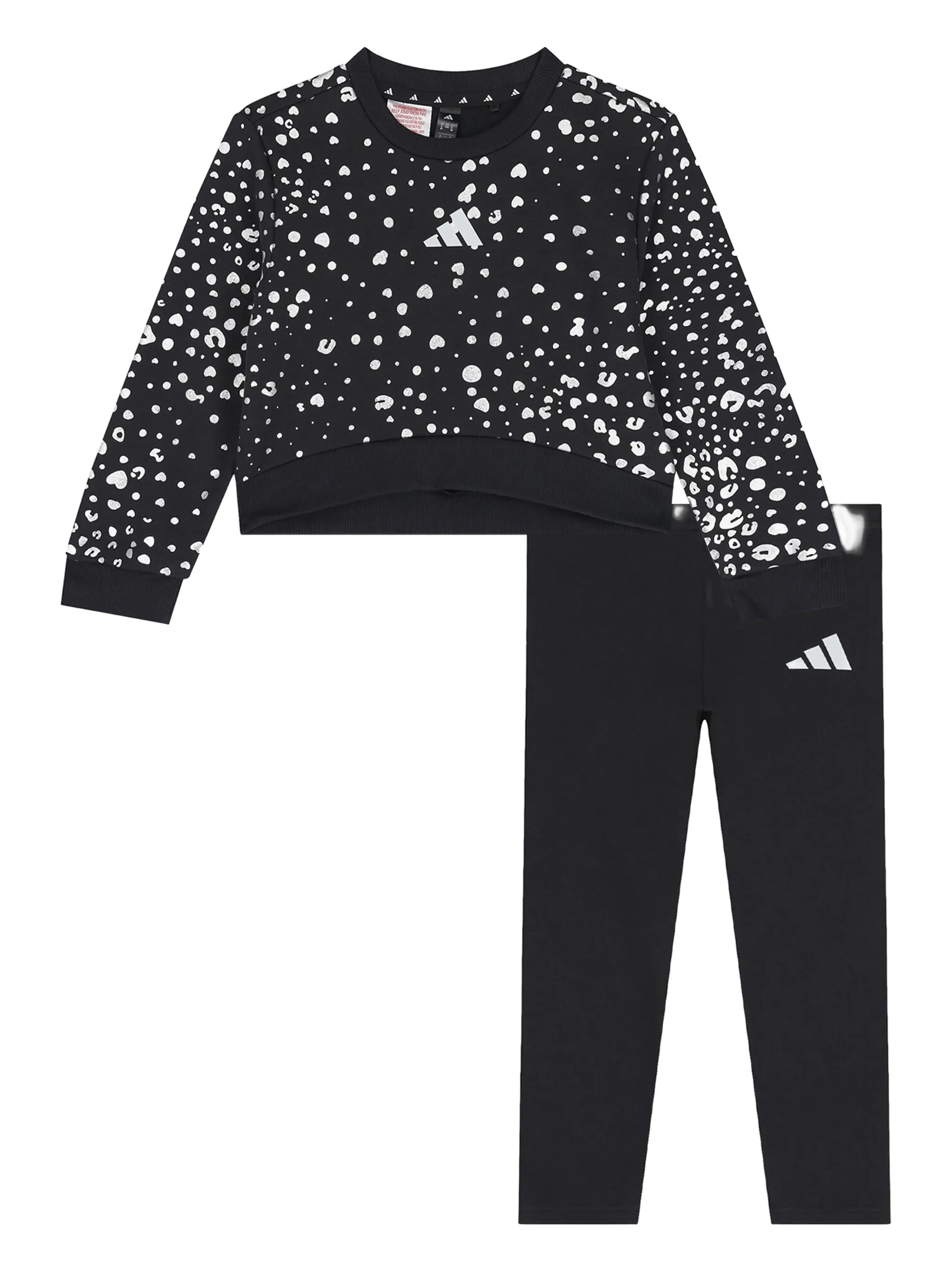 Спортивный костюм с гламурным логотипом Adidas Kids, черный
Спортивный костюм с гламурным логотипом Adidas Kids, черный