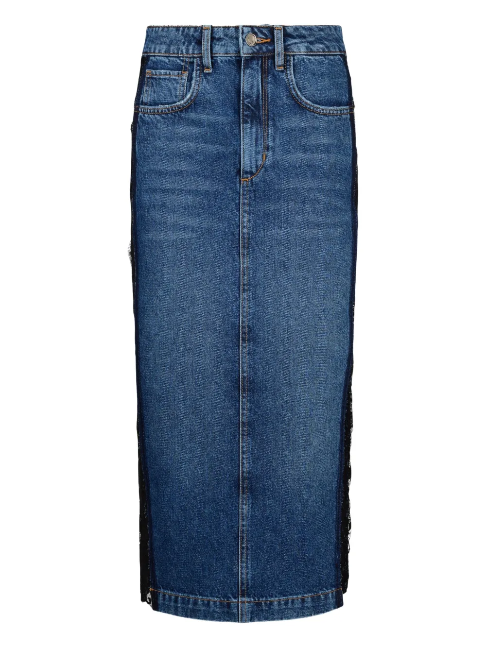 Юбка из денима с кружевными вставками LIU JO, синий
Юбка из денима с кружевными вставками LIU JO, синий