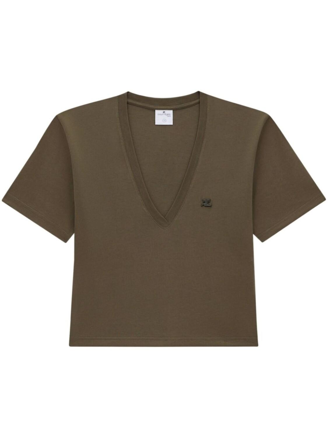 Courrèges укороченная футболка с логотипом, зеленый
Courrèges укороченная футболка с логотипом, зеленый