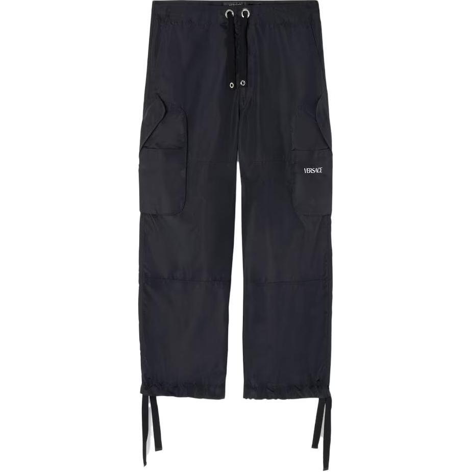 Брюки карго с принтом логотипа и шнурком VERSACE, черный
Брюки карго с принтом логотипа и шнурком VERSACE, черный