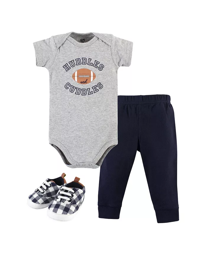 Комплект для мальчиков Hudson: боди, штанишки и пинетки из хлопка, с коротким рукавом и принтом "Football Huddles", 0-3 месяца Hudson Baby, серый
Комплект для мальчиков Hudson: боди, штанишки и пинетки из хлопка, с коротким рукавом и принтом "Football Huddles", 0-3 месяца Hudson Baby, серый