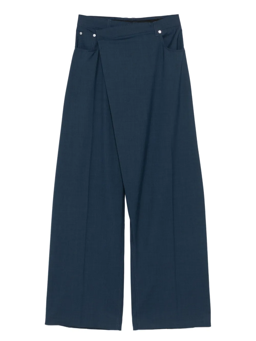 Брюки широкие с карманами-завязками Mugler, синий
Брюки широкие с карманами-завязками Mugler, синий