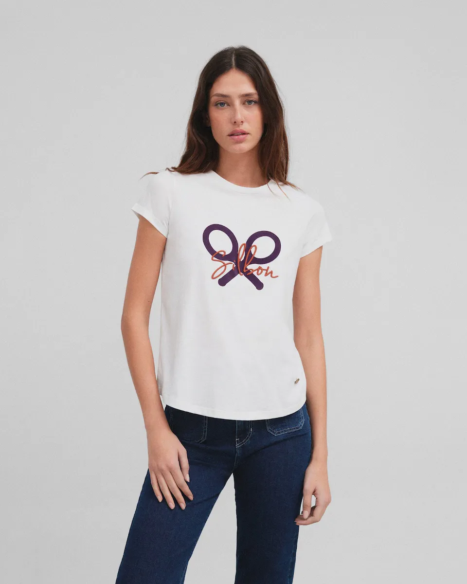 Классическая женская футболка с коротким рукавом Silbon, цвет Crudo
Классическая женская футболка с коротким рукавом Silbon, цвет Crudo