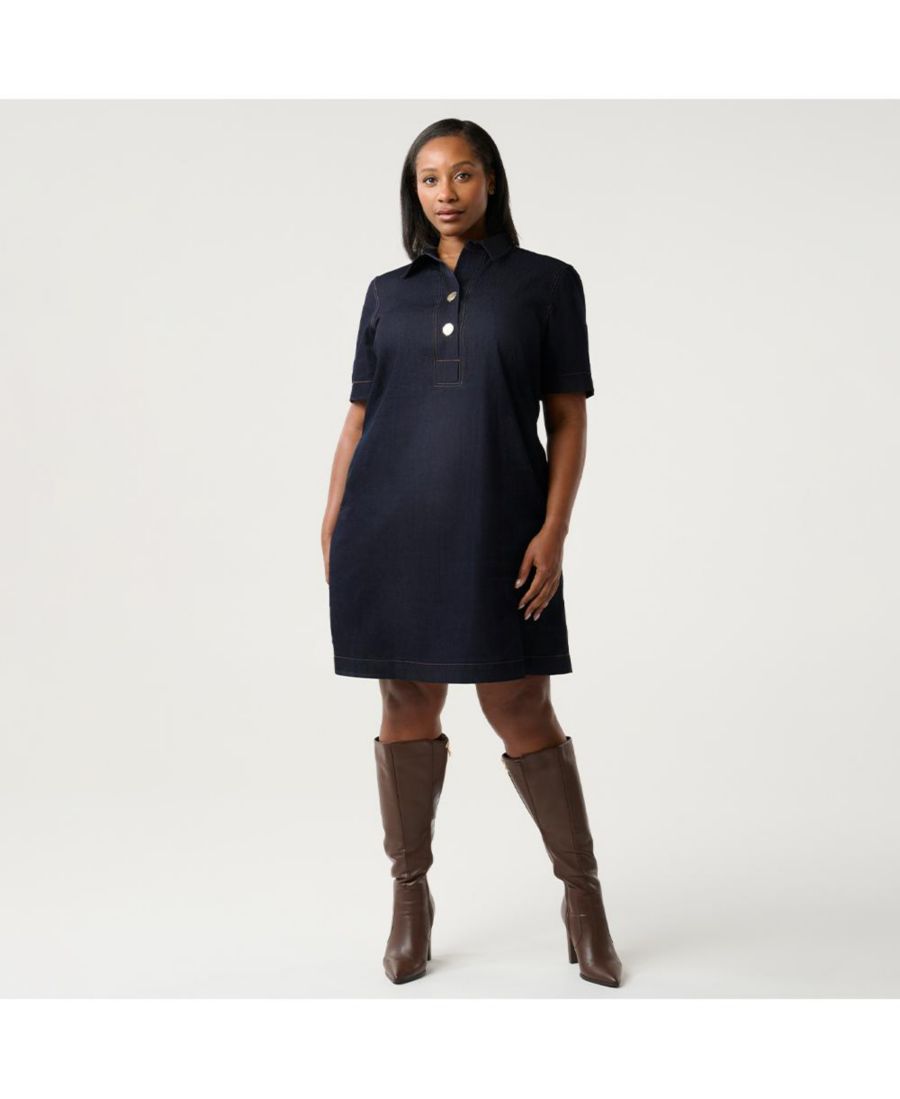 Мини-платье из денима Avia больших размеров ESTELLE, Navy
Мини-платье из денима Avia больших размеров ESTELLE, Navy