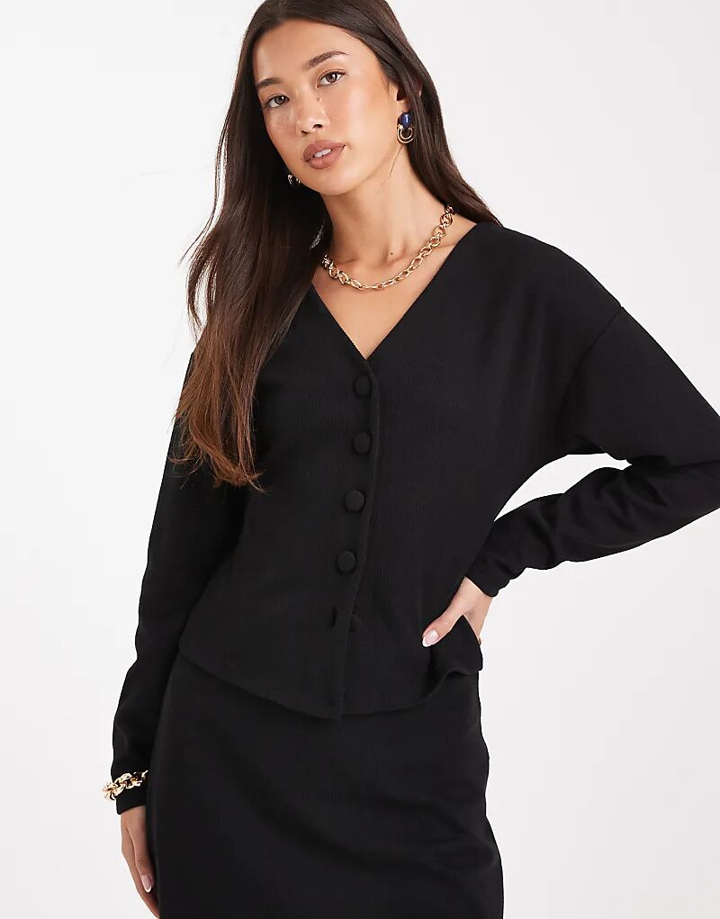 Мягкий кардиган Vero Moda с защипом на талии, черный, в комплекте
Мягкий кардиган Vero Moda с защипом на талии, черный, в комплекте