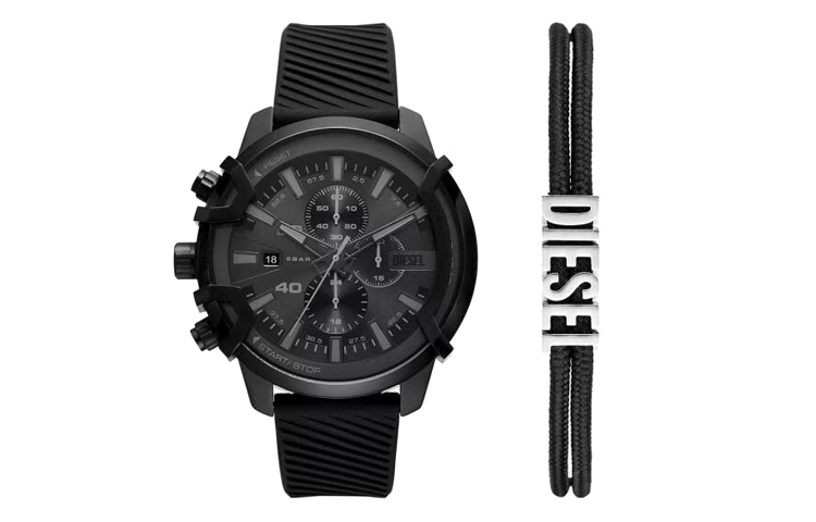 Diesel Наручные часы с автоматическим механическим механизмом, силиконовым ремешком, черным циферблатом, мужские, водонепроницаемость 50 м, модель DZ4650SET
Diesel Наручные часы с автоматическим механическим механизмом, силиконовым ремешком, черным циферблатом, мужские, водонепроницаемость 50 м, модель DZ4650SET