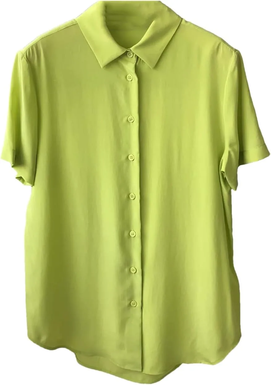 Женская футболка с воротником и коротким рукавом из 18мм натурального шелка OWEIEYEU
Женская футболка с воротником и коротким рукавом из 18мм натурального шелка OWEIEYEU