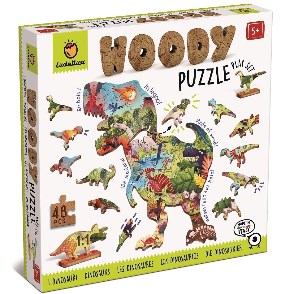 Деревянный контурный пазл Ludattica - Динозавры 48 шт.
Деревянный контурный пазл Ludattica - Динозавры 48 шт.