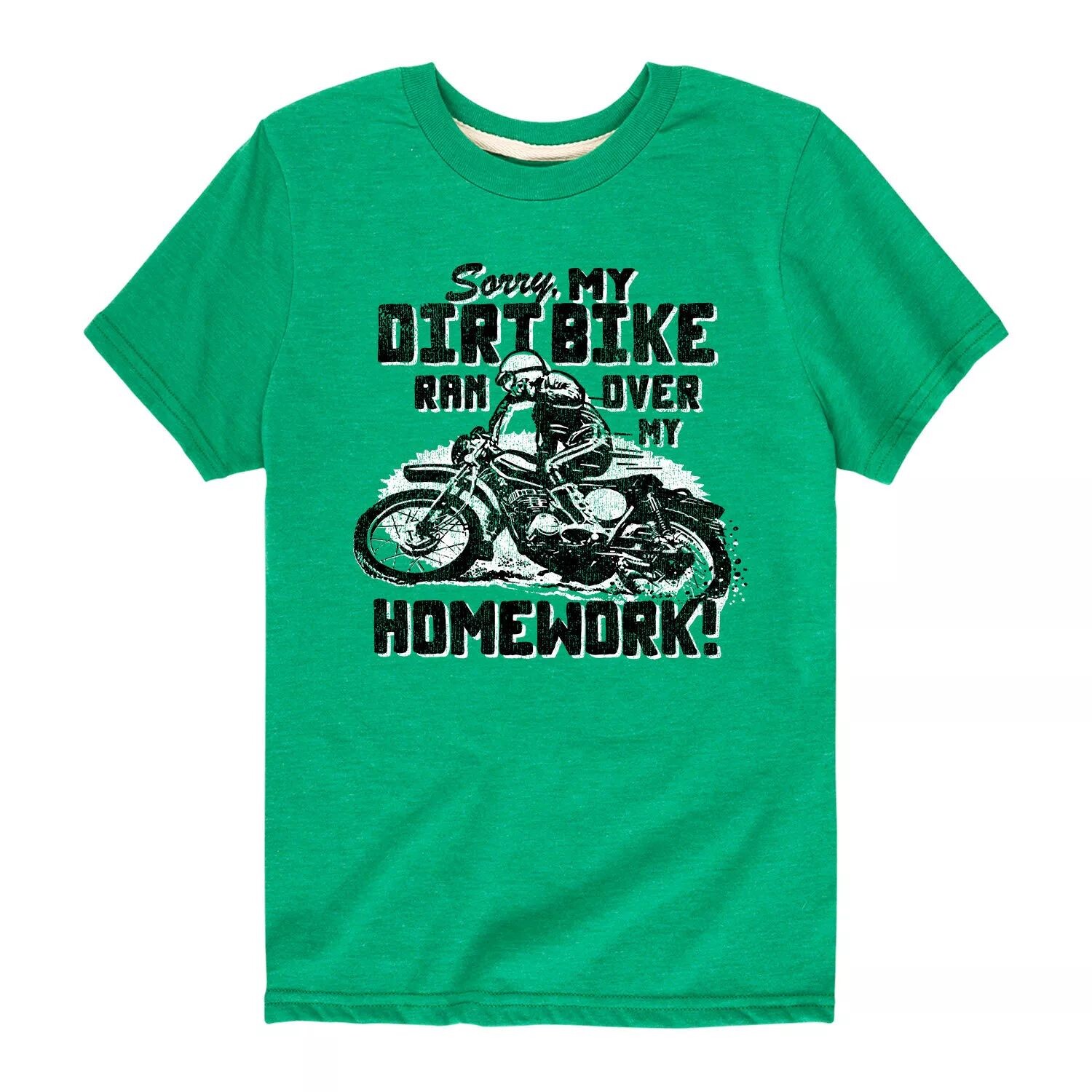 Футболка с рисунком «My Dirt Bike Homework» для мальчиков 8–20 лет Licensed Character, зеленый
Футболка с рисунком «My Dirt Bike Homework» для мальчиков 8–20 лет Licensed Character, зеленый