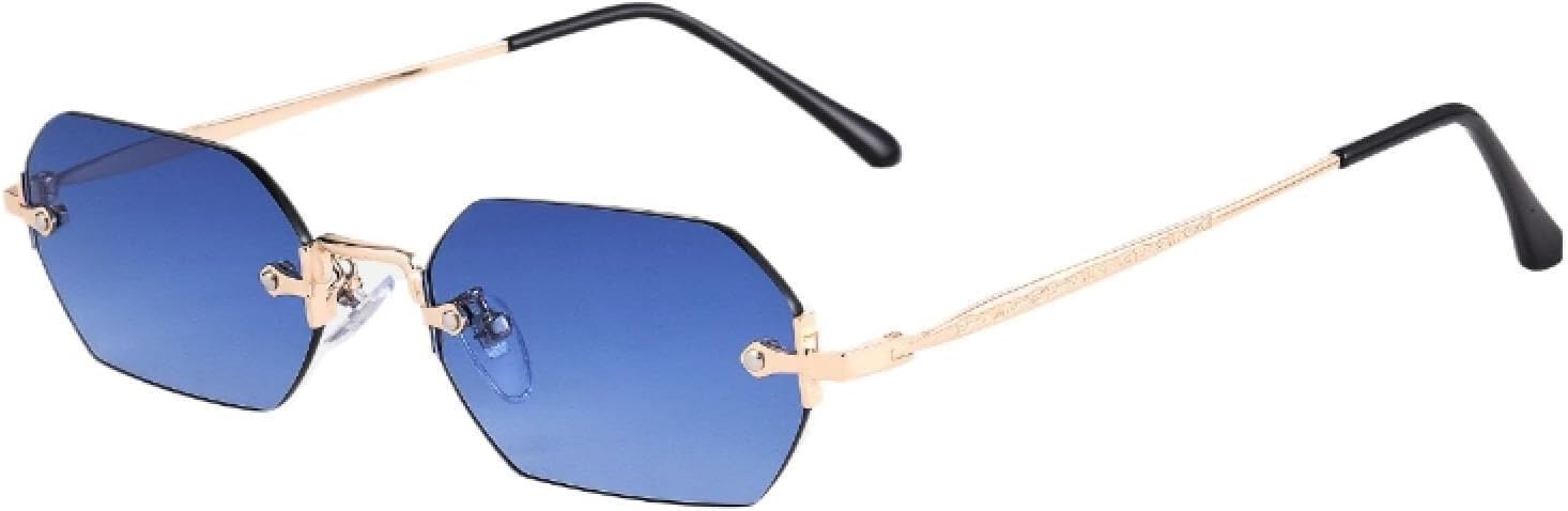 Солнцезащитные очки с защитой от УФ-излучения UV400 | Маленькие без оправы, серый градиент | Для женщин и мужчин, для занятий спортом на открытом воздухе и вождения LXLHWN, Blue
Солнцезащитные очки с защитой от УФ-излучения UV400 | Маленькие без оправы, серый градиент | Для женщин и мужчин, для занятий спортом на открытом воздухе и вождения LXLHWN, Blue