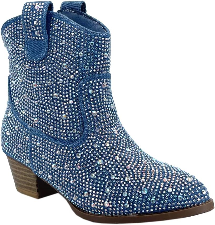 Ботильоны ABSOLEX с крупным каблуком и стразами, Blue Denim
Ботильоны ABSOLEX с крупным каблуком и стразами, Blue Denim