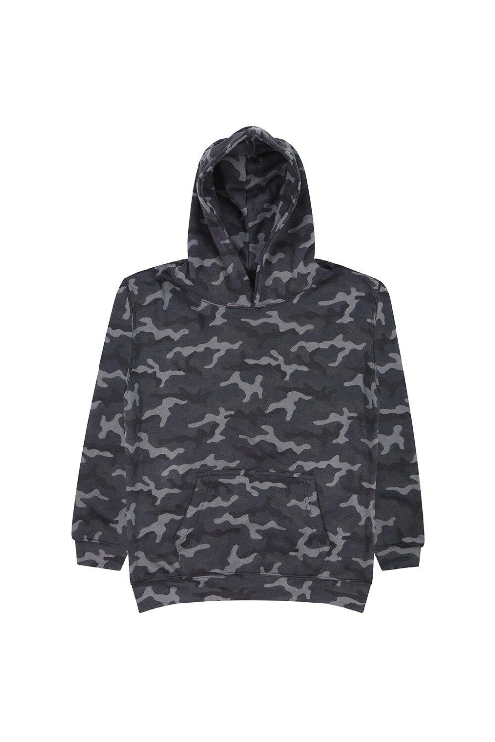 Камуфляжная толстовка с капюшоном AWDis, черный 
Камуфляжная толстовка с капюшоном AWDis, черный