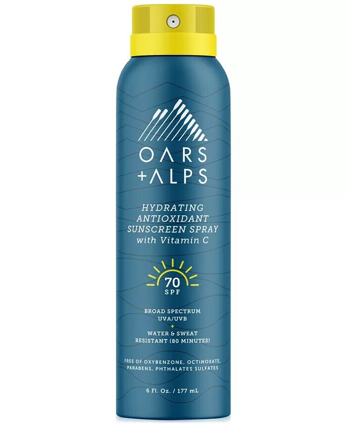 Увлажняющий антиоксидантный солнцезащитный спрей SPF 70, 6 унций Oars + Alps
Увлажняющий антиоксидантный солнцезащитный спрей SPF 70, 6 унций Oars + Alps