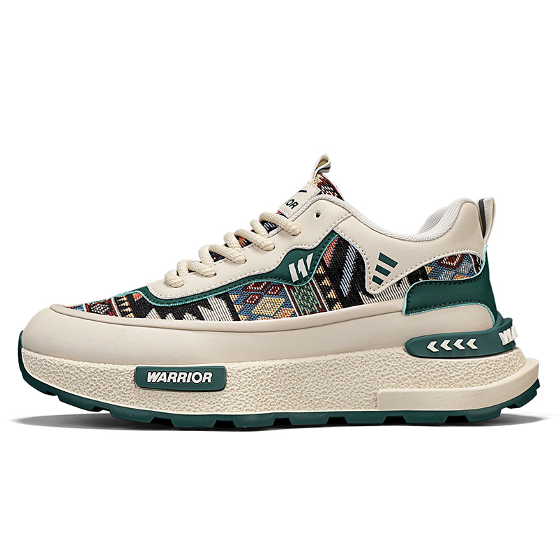 WARRIOR Антискользящие износостойкие мужские низкие кеды бежево-зеленые, цвет Beige Green
WARRIOR Антискользящие износостойкие мужские низкие кеды бежево-зеленые, цвет Beige Green