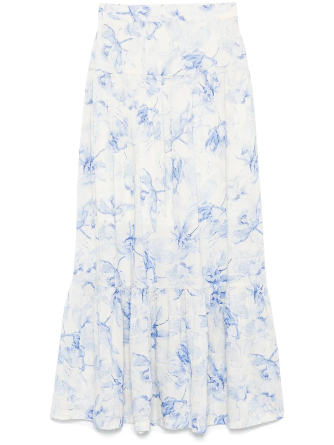 Maje юбка миди с цветочным принтом, белый 
Maje юбка миди с цветочным принтом, белый