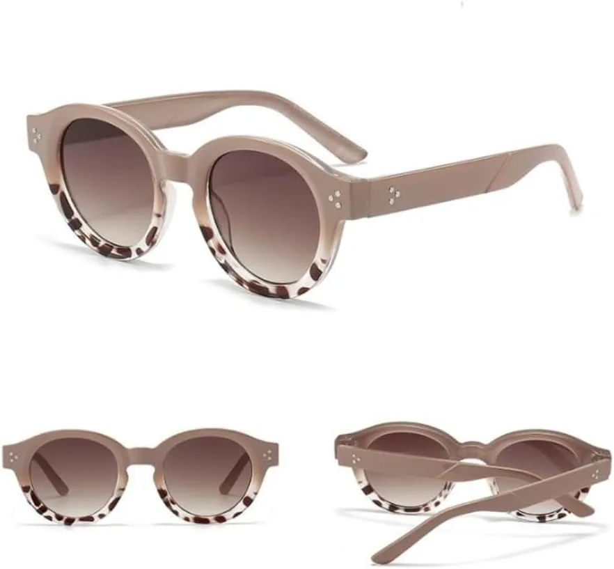 Классические круглые солнцезащитные очки для женщин и мужчин, с линзами цвета чая, винтажные, с заклепками, защита от УФ-излучения UV400 HHZZYVY, Tyj75-2
Классические круглые солнцезащитные очки для женщин и мужчин, с линзами цвета чая, винтажные, с заклепками, защита от УФ-излучения UV400 HHZZYVY, Tyj75-2