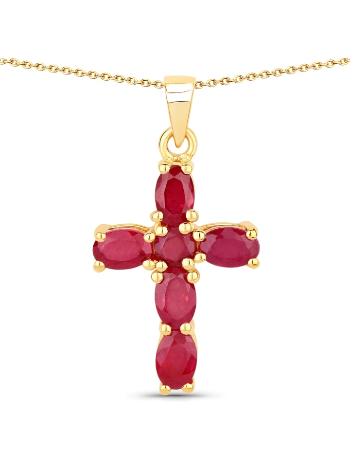 Rafaela Donata Колье-крест из стерлингового серебра с рубином (стеклопозолоченным) в оправе из желтого золота
Rafaela Donata Колье-крест из стерлингового серебра с рубином (стеклопозолоченным) в оправе из желтого золота