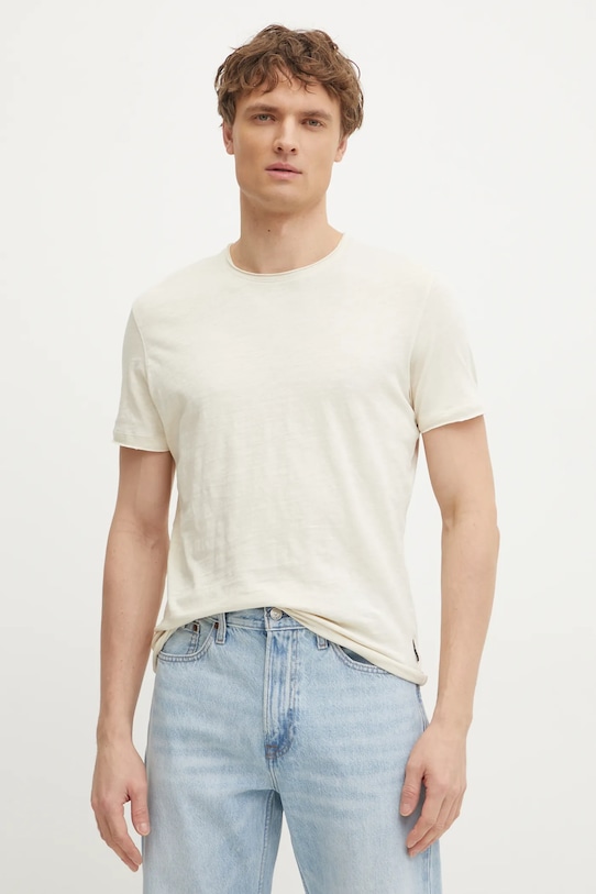 Хлопковая футболка Sisley, бежевый
Хлопковая футболка Sisley, бежевый