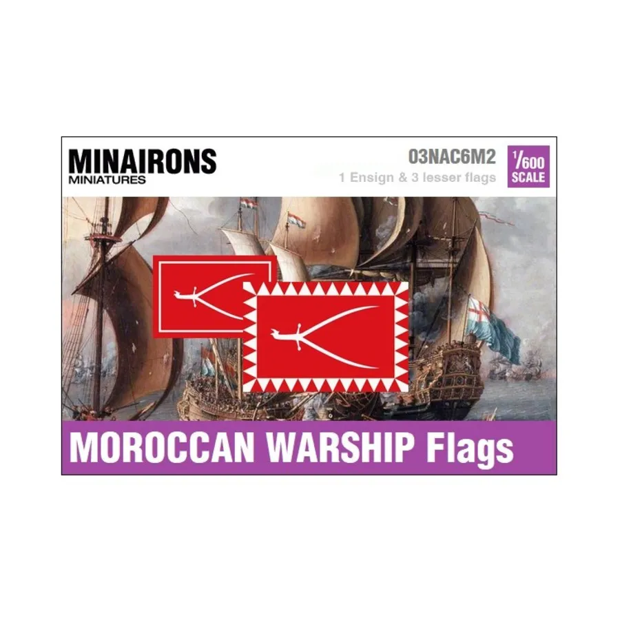 Флаги марокканских военных кораблей XVII века, Naval Flags (1:600)
Флаги марокканских военных кораблей XVII века, Naval Flags (1:600)