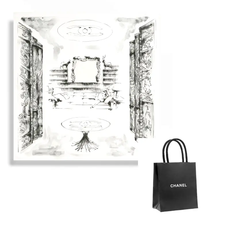 CHANEL Шёлковый шарф женский белый, White
CHANEL Шёлковый шарф женский белый, White