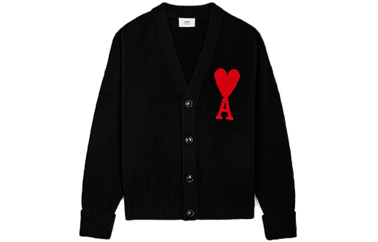 Ami Paris Кардиган оверсайз из мериносовой шерсти Ami De Coeur Amiparis, черный
Ami Paris Кардиган оверсайз из мериносовой шерсти Ami De Coeur Amiparis, черный